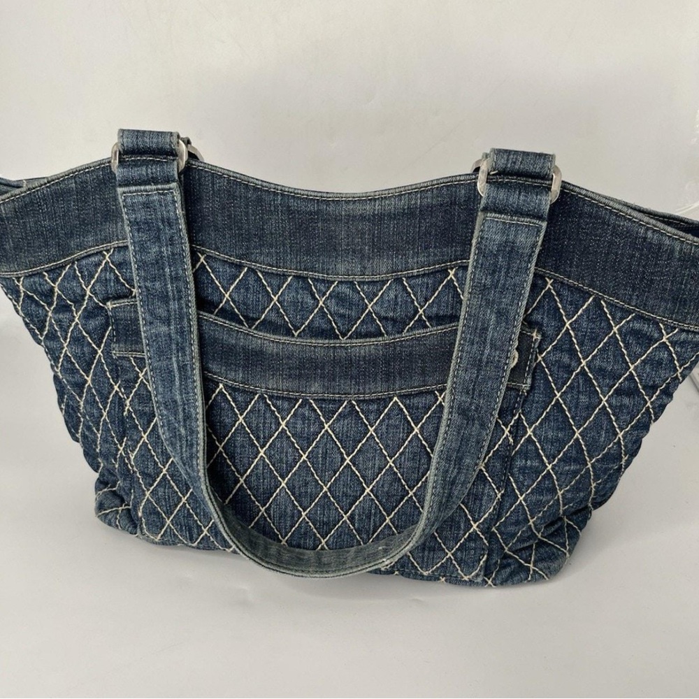 Vera Bradley | Stylish Denim Quilted Tote Bag - Picture 2 of 5
